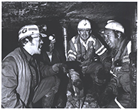 John Murtha accompanying miners, 1978.
