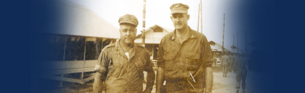 John Murtha with Sgt. Lehmer at DaNang Airbase in Vietnam, 1966.