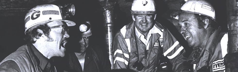 John Murtha accompanying miners, 1978.
