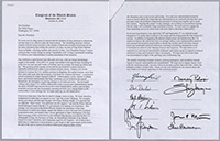 Letter addressed to George W. Bush in which John Murtha and other members of Congress express concern about the war in Iraq, 2006 