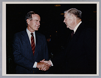 John Murtha with President George H.W. Bush, c. 1980s.