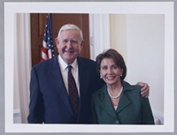 John Murtha with Speaker of the House Nancy Pelosi, who often worked alongside Murtha with regard to defense issues, 2000s.